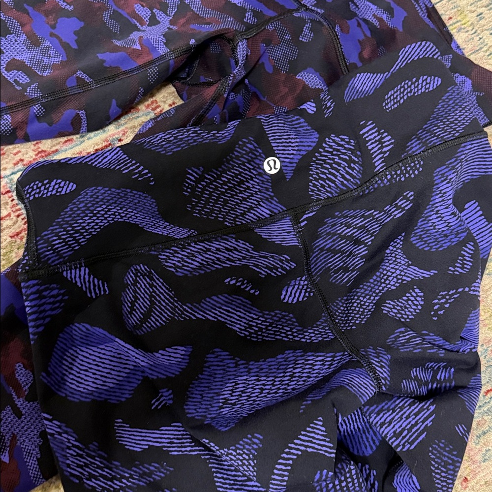 Lululemon leggings size 8 purple camo BUNDLE of two - Picture 4 of 8